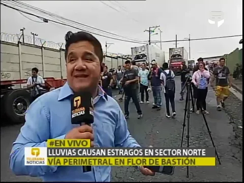 Lluvias causan estragos en sector norte vía Perimetral en Flor de Bastión