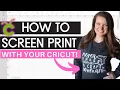 How To Screen Print a Shirt more with a Cricut Full Screen Printing Tutorial Start to Finish