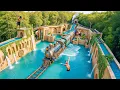 Lagu 200 Days Building a Train-Shaped Waterpark With Complex Underground Pools Using Primitive Tools