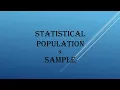 DS - 2 Difference Between Population and Sample