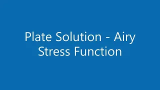 Airy Function Solution Plate