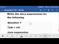 Writing java expression c10