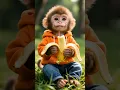 Lagu Monyet Lucu Makan Pisang Sambil Tertawa 😂🍌 #monyetlucu #hewanimut #shorts #videolucu #imutsintetik