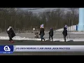 Striking JFS employees mega site opponents gather at commissioners meeting