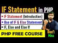 PHP Tutorial - PHP If Statement Tutorial in Hindi If else else if PHP Tutorial