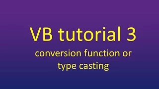 Type casting or conversion function in vb 2010