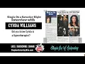 Cynda Williams star of Mo Better Blues zoom interview Single On A Saturday Night