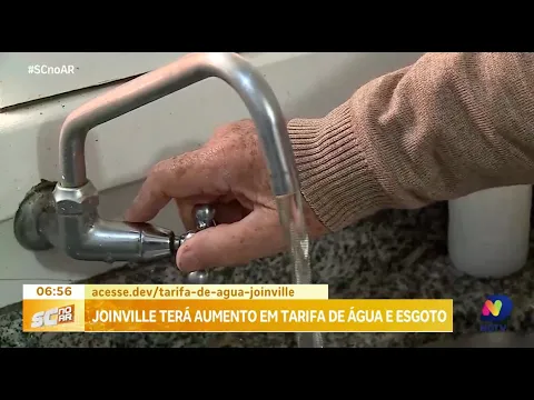 Tarifa de água e esgoto em Joinville terá aumento a partir de março