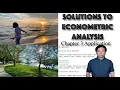 Solutions to Econometric Analysis Tutorial 5 Chapter 3 Least Squares Regression Application