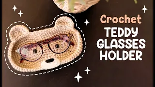 How to Crochet VIRAL Teddy Glasses Holder | US Terms | Lala Crochet Boutique