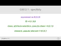 CSS 2 1 - CSS specificity specificity and declarations