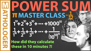 Power sum MASTER CLASS How to sum quadrillions of powers by hand Euler-Maclaurin formula