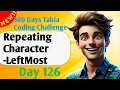 Repeating Character - First Appearance Leftmost