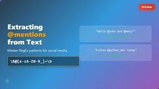 Extract Mentions from Text with Python Regex Social Media Mining for Beginners