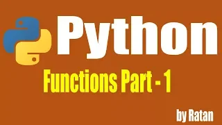 Python tutorial Functions In Python Part - 1 by ratan