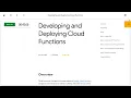Developing and Deploying Cloud Functions