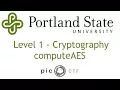 PicoCTF 2017 - computeAES Walkthrough
