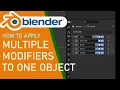 Blender how to apply multiple modifiers to one object
