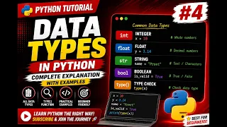 Python Tutorial Data Types in Python Explained int float str bool 2026