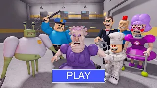 GRUMPY GRAN got CAUGHT! in BARRY PRISON RUN! New Obby Update - Roblox ALL Morphs Unlocked Gameplay