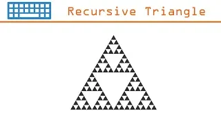Recursive Fractal Triangles Sierpinski Triangle in Java Processing