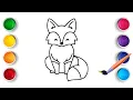 Fox Coloring Pages - Learn Coloring for Kids and Toddlers