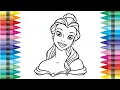 disney belle coloring pages with markers