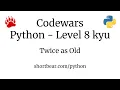 Codewars - Python
