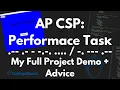 AP CSP Performance Task Project Tips