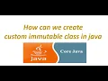 How to Create Immutable Class in java HashMap Type reference variable