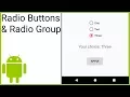 Radio Buttons Radio Groups - Android Studio Tutorial