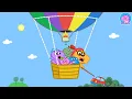 The Dinosaur Family s Colorful Hot Air Balloon Journey - Dino tales fun s for kids