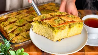Basbousa Baklava Cake Recipe | Crispy Filo & Soft Semolina Cake
