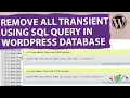 How to Remove Transients from WordPress Database via phpMyAdmin Expired Transient