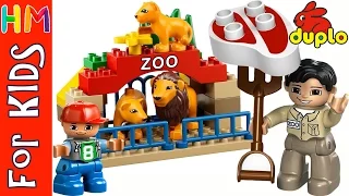 LEGO DUPLO Zoo Animals Cartoon Set 10581 Toy Review Stop Motion VIDEO FOR KIDS