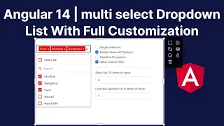 Angular 14 multi select Dropdown List With Full Customization
