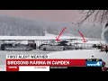 Docks sinking from weight of snow ice in Camden TN
