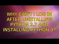 Ubuntu Why can t I log in after unistalling Python 2 7 and installing Python 3 2 Solutions