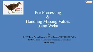 Data Preprocessing Handling Missing Data using Weka