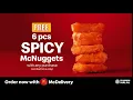 McDelivery - FREE Spicy McNuggets