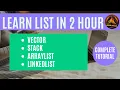 List complete tutorial List Vector Stack ArrayList LinkedList Java Fever