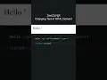 JavaScript Changing Text Of An HTML Element