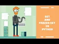 Python Tutorial for Beginners DataTypes Complete set and frozen set tutorial