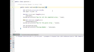 Java - find missing number in sequential array
