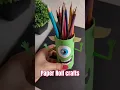 Mike Wazowski Pen Holder Tutorial - Paper Roll Crafts