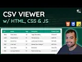 CSV Viewer with HTML CSS JavaScript - Project