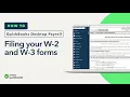How to file your W-2 and W-3 forms in QuickBooks Desktop Payroll Enhanced