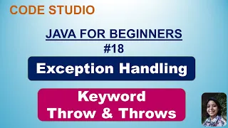 Java Programming For Beginners in Hindi-Exception Handling-Throw Throws KeyWord Practical Example