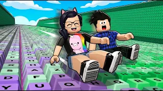DESLIZAR NESSE TECLADO É MUITO SATISFATÓRIO | Roblox Slide Down a Keyboard