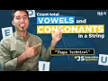 JS Interview Question Program to Count the Number of Vowels Consonants in a String